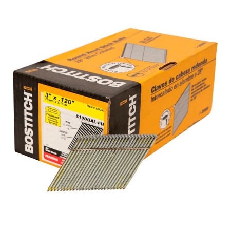 Dewalt Collated Framing Nail, 3 in L, Round Head, 28 Degrees S10DGAL-FH